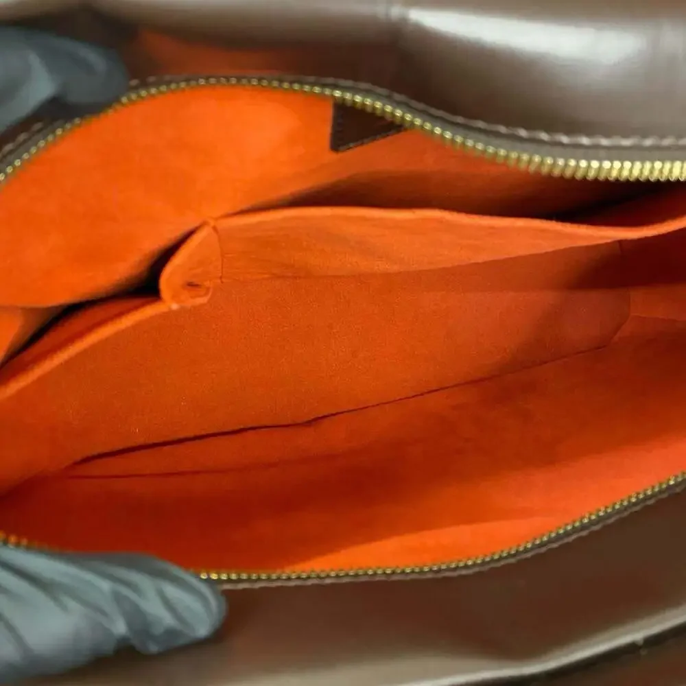 LOUIS VUITTON Brown Damier Leather Boston Bag - Picture 9 of 10